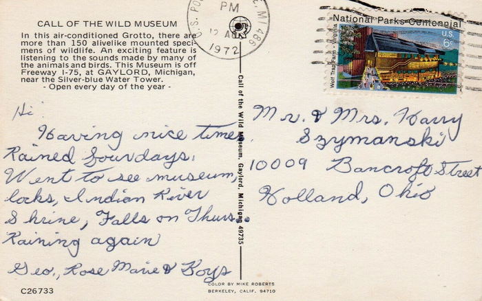 Call of the Wild - Old Postcard (newer photo)